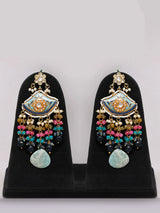 Meenakari Kundan Bridal Necklace Set with Earrings