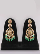 Green Bead Teardrop Bridal Set with Haathphool and Nath
