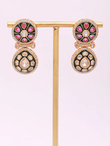 Rajwadi Kundan Sterling Silver Earrings