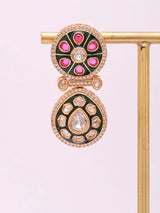Rajwadi Kundan Sterling Silver Earrings