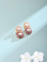 Kundan Stone Studded Sterling Silver Earrings