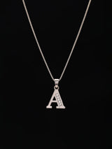 Initial Letter Sterling Silver Alphabet Pendant