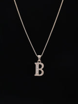 Initial Letter Sterling Silver Alphabet Pendant