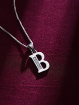 Initial Letter Sterling Silver Alphabet Pendant