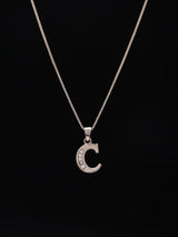 Initial Letter Sterling Silver Alphabet Pendant