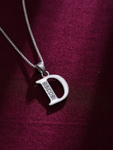 Initial Letter Sterling Silver Alphabet Pendant