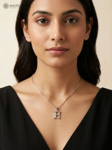 Initial Letter Sterling Silver Alphabet Pendant