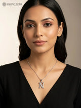 Initial Letter Sterling Silver Alphabet Pendant