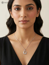 Initial Letter Sterling Silver Alphabet Pendant