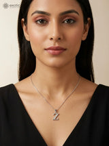 Initial Letter Sterling Silver Alphabet Pendant