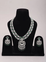 Double Strand Floral American Diamond Necklace and Earrings Set