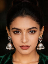 Pearl Drop Sterling Silver Jhumka Earrings