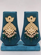 Polki and Pearl Drop Bridal Necklace and Earrings Set