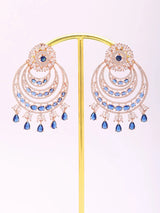 Green Zircon Chandelier Brass Maang Tikka