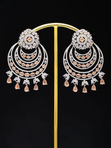 Green Zircon Chandelier Brass Maang Tikka