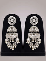 Pearl Drop Layered Chandelier Earrings and Maang Tikka Set