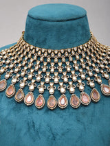 Kundan Teardrop Bridal Necklace Set with Earrings and Maang Tikka