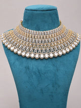 Marquise American Diamond Brass Choker and Earrings Set