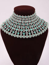 American Diamond Studded Brass Necklace Set
