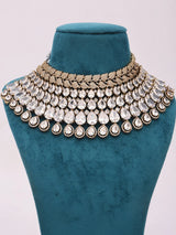 Emerald Green Teardrop Bridal Choker, Earrings and Maang Tikka Set