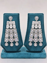 Mint, Pink and White Stone Bridal Necklace and Earrings Set