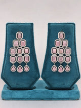 Multi-Strand Square Cut Crystal Necklace Set with Maang Tikka