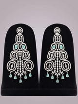 Mint Green American Diamond Choker and Earring Set