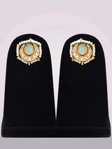 Dwarkadhish Kundan Pendant and Earrings Set with Bead Drops