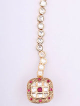 Kundan Stone Studded Brass Hath Phool Bracelet