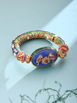 Meenakari Lacquer Brass Silver Alloy Openable Bangles