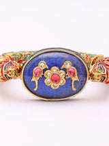 Meenakari Lacquer Brass Silver Alloy Openable Bangles