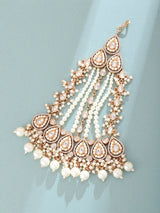 Kundan and Pearl Multi-Strand Bridal Passa Side Tikka