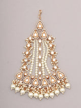 Kundan and Pearl Multi-Strand Bridal Passa Side Tikka