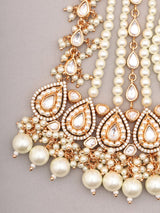 Kundan and Pearl Multi-Strand Bridal Passa Side Tikka