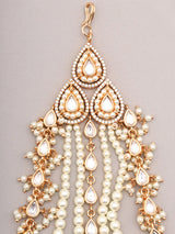 Kundan and Pearl Multi-Strand Bridal Passa Side Tikka