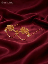 Brass Leaf Motif Maang Tikka for Women