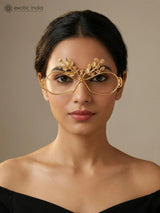 Leaf and Swan Brass Maang Tikka for Bridal Wear