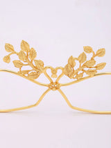 Leaf and Swan Brass Maang Tikka for Bridal Wear