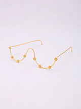 Floral Stone Studded Brass Bridal Maang Tikka