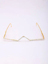 Stone Studded V Shape Brass Festive Maang Tikka