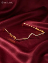 Stone Studded V Shape Brass Festive Maang Tikka