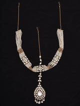 Kundan Pearl Multi-Strand Bridal Matha Patti Maang Tikka