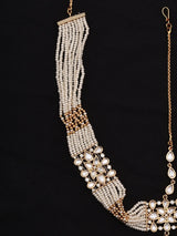 Kundan Pearl Multi-Strand Bridal Matha Patti Maang Tikka