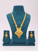 Temple Jewellery Gold Plated Copper Necklace and Earrings Set