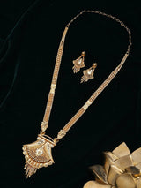 Temple Jewellery Gold Plated Copper Necklace and Earrings Set