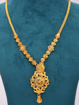 Floral Cluster Gold Plated Copper Pendant Necklace and Earrings Set