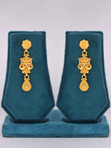 Floral Cluster Gold Plated Copper Pendant Necklace and Earrings Set