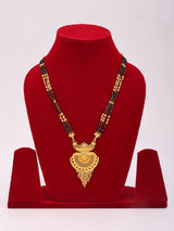 Traditional Triple Chain Copper Gold-Plated Mangalsutra Necklace