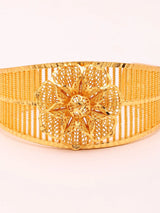 Floral Filigree Gold Plated Copper Cuff Bangle