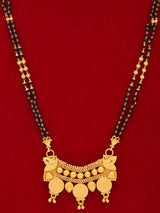 Bridal Gold Plated Copper Mangalsutra Necklace and Earrings Set